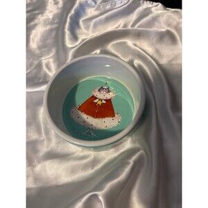 Department 56 Santa cat candy dish